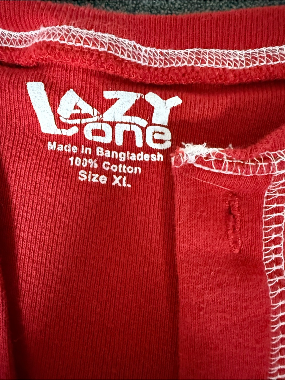 134) Lazy One Canada Eh? Red Thermal Pajama Onesie Cozy Cabin Lounge Wear - Picture 6 of 12